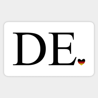 DE with German Flag Heart Magnet